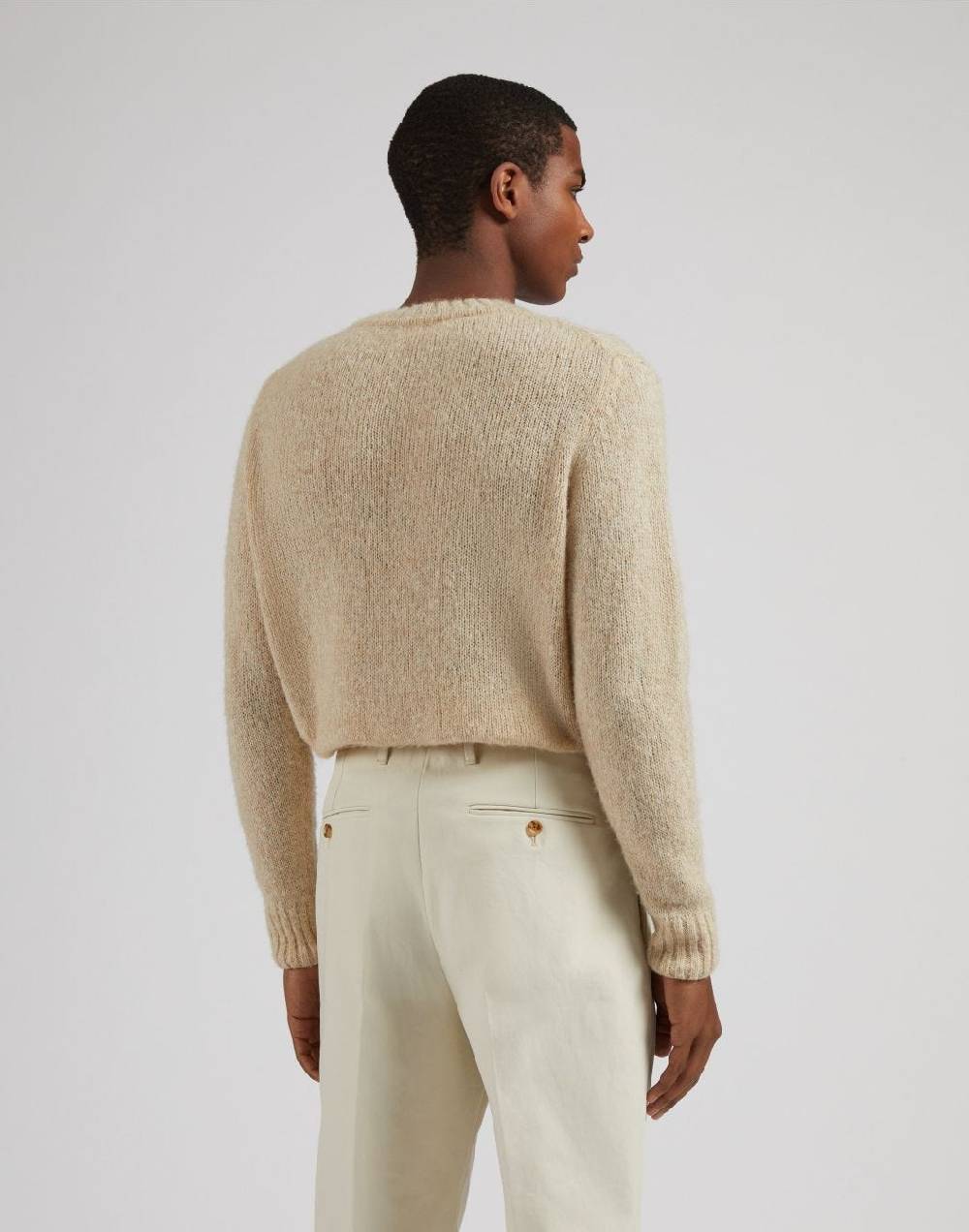 Lardini Maglia girocollo beige a manica lunga Hotsell