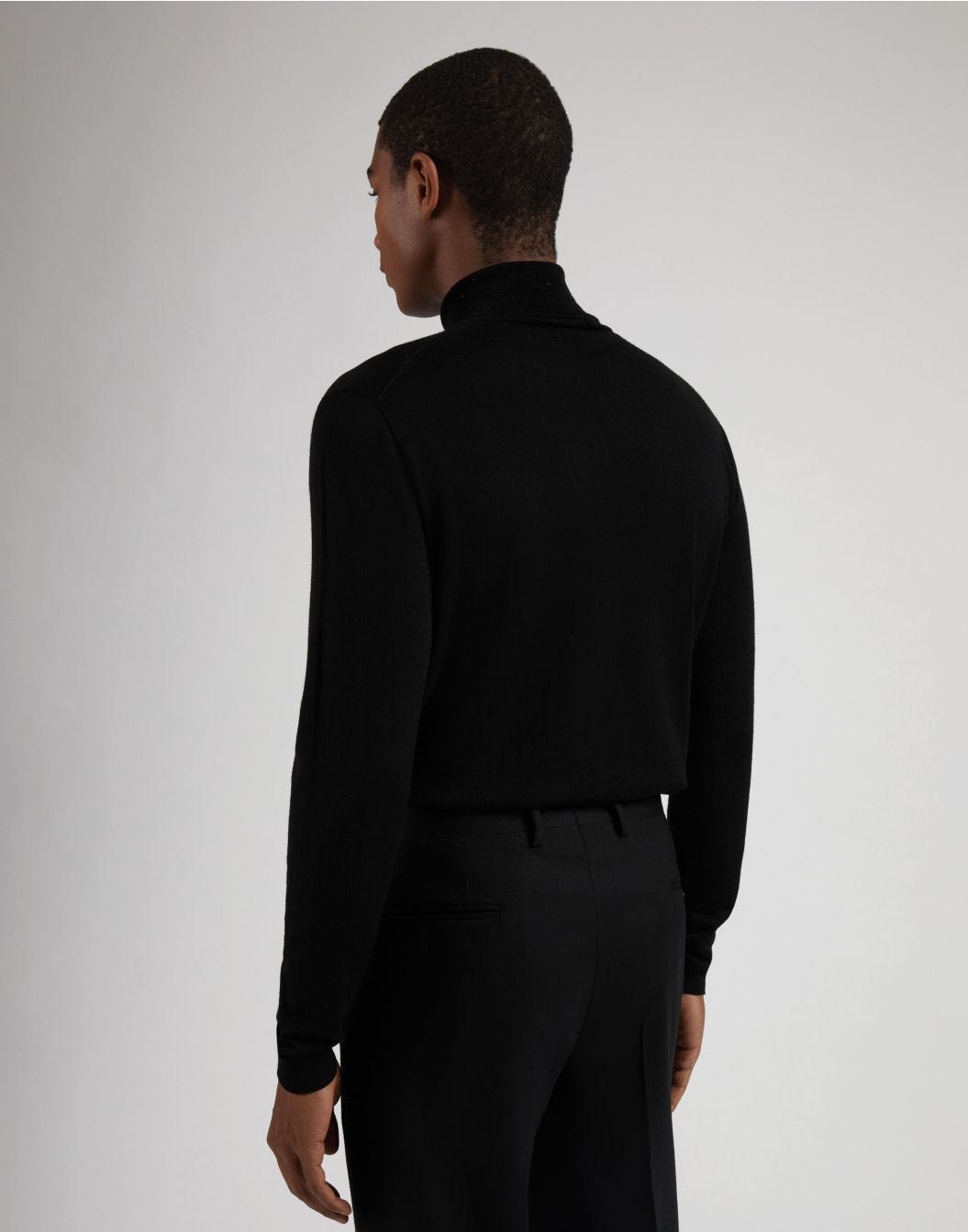 Lardini Dolcevita nero in lana merino, seta e cashmere Saldi Di Fabbrica