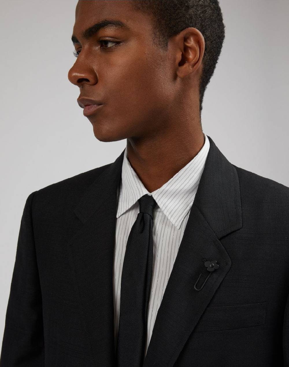 Lardini Blazer attitude nero monopetto in lana e mohair In Linea