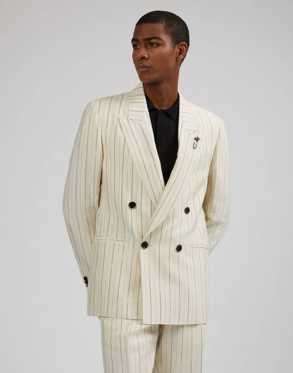 Lardini Blazer attitude gessato mosso in viscosa Nuovo