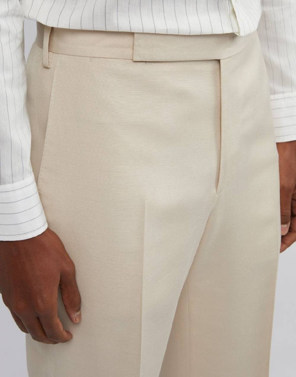 Lardini Pantalone attitude panna con fondo ampio Qualità