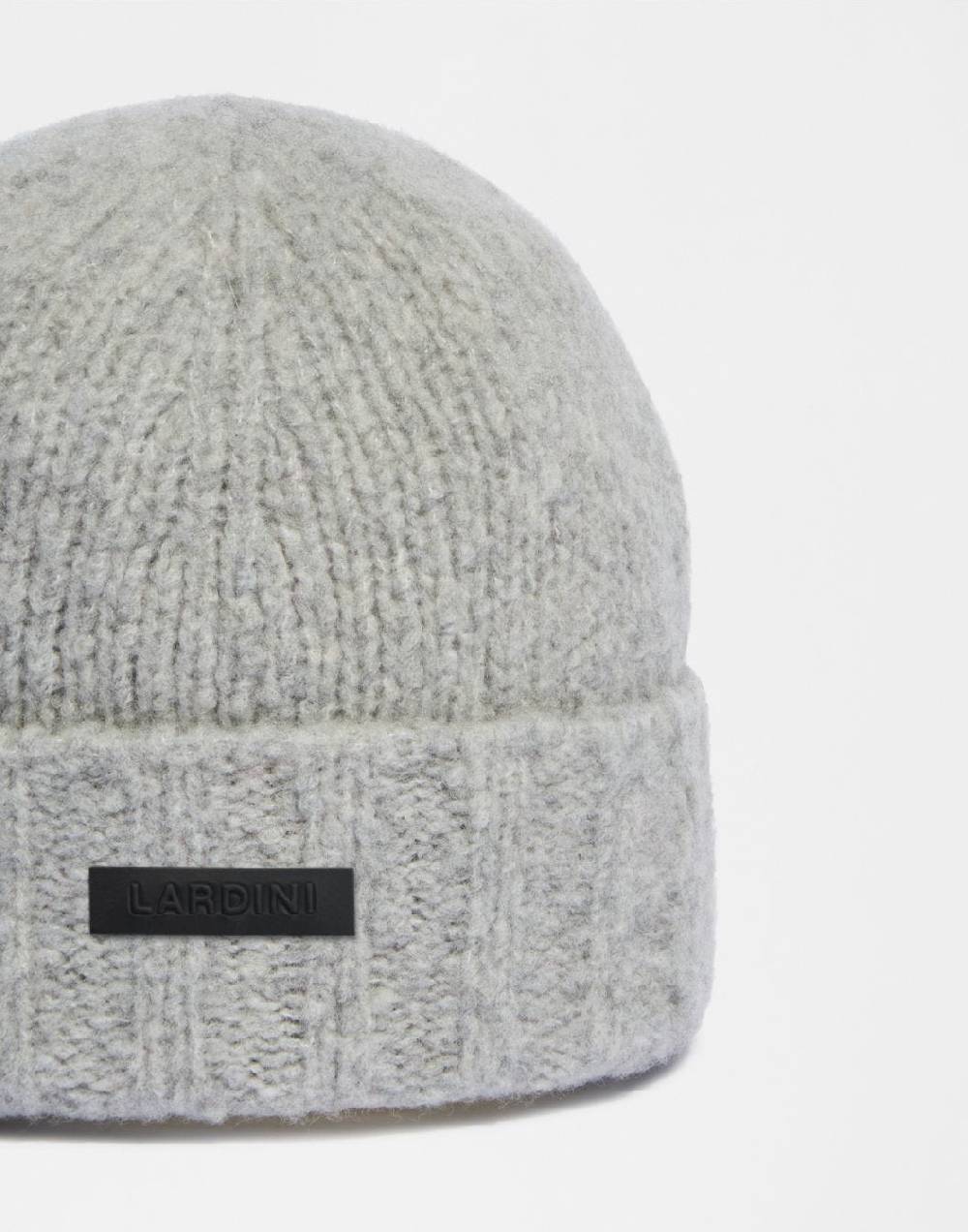 Lardini Berretto grigio in filato di lana, cashmere e nylon Acquista Ora
