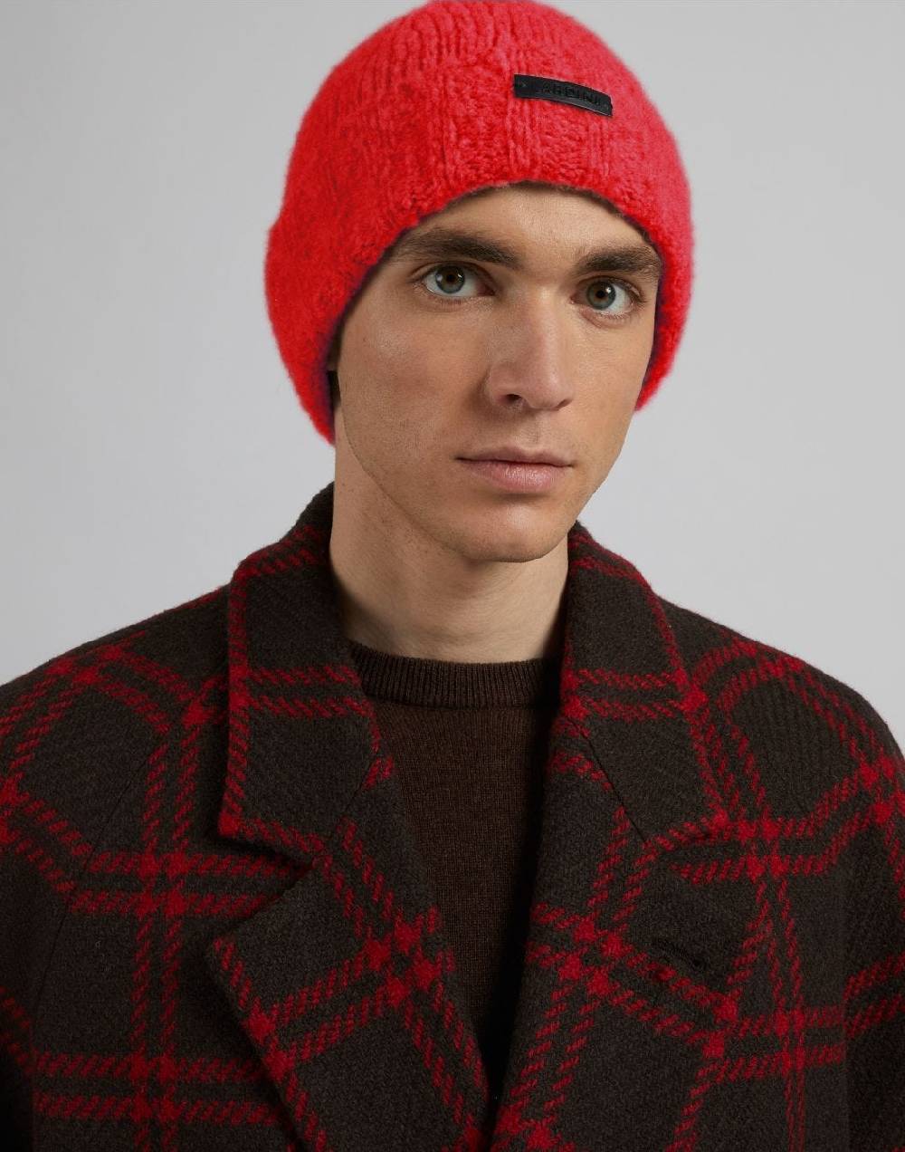 Lardini Berretto rosso in filato di lana, cashmere e nylon Consegna Veloce
