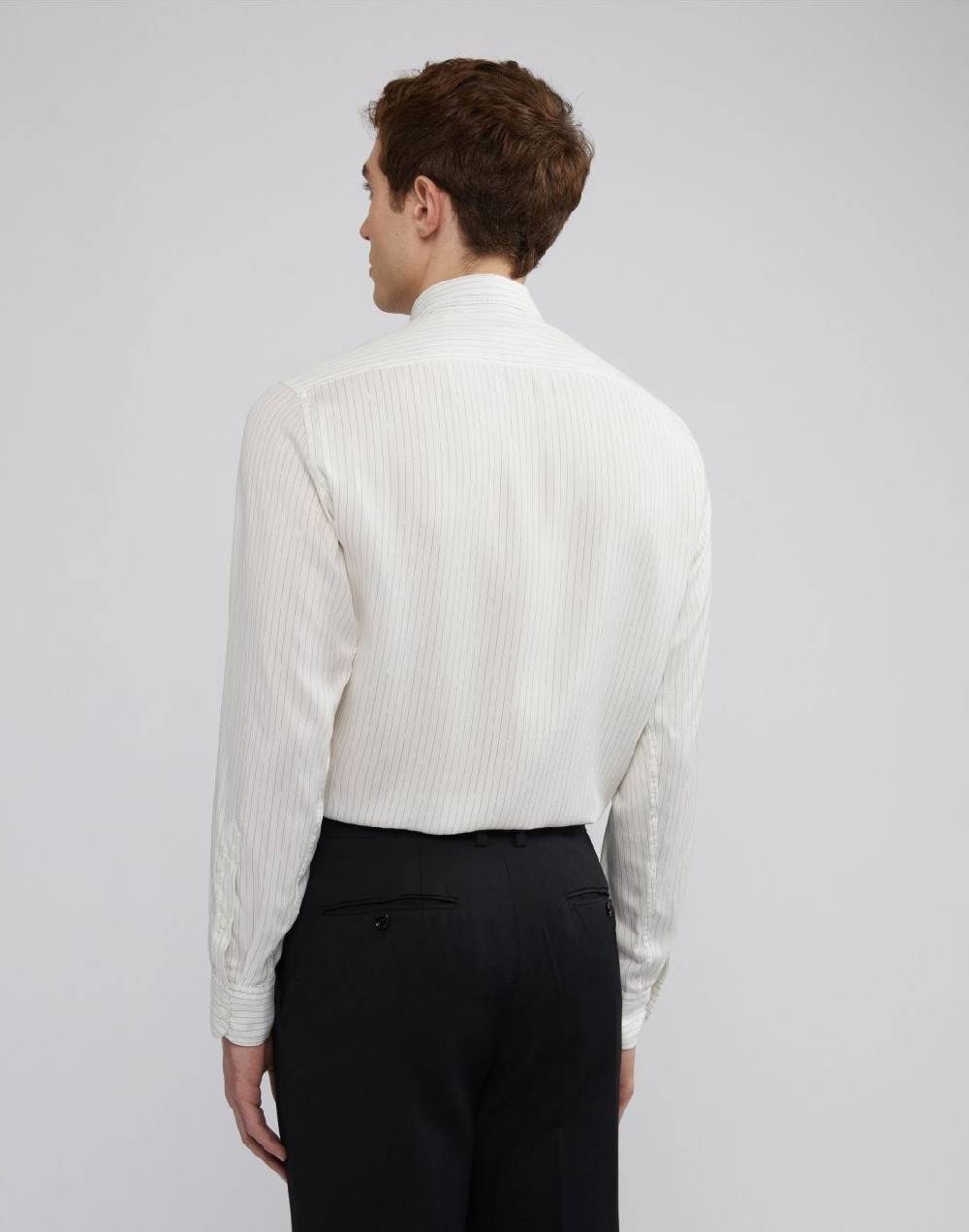 Lardini Camicia con collo italiano in seta habotai Outlet