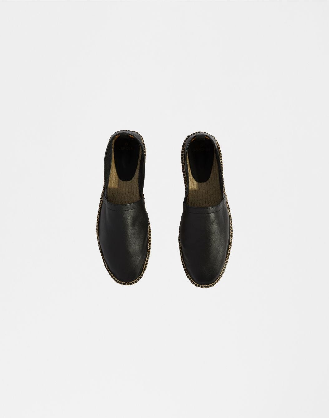 Lardini Espadrillas in vitello scamosciato semilucido nero Vendita Economica