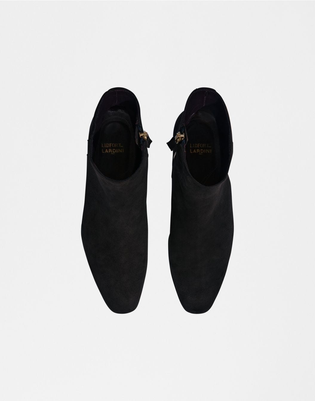 Lardini Stivaletto nero in pelle di ovino scamosciata Italia