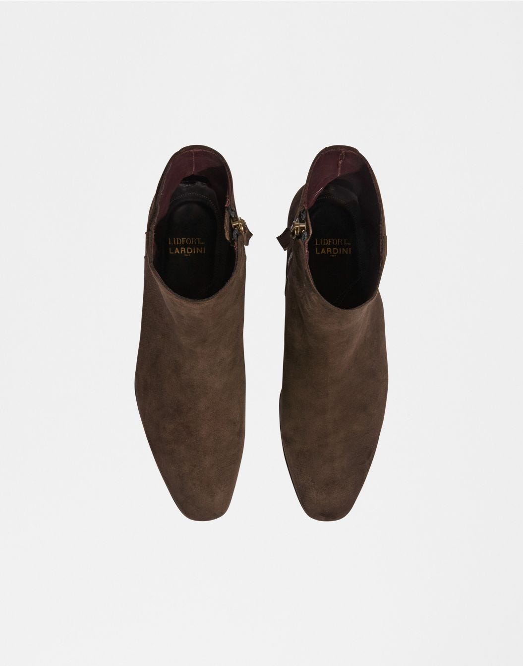 Lardini Stivaletto marrone in pelle di ovino scamosciata 2025