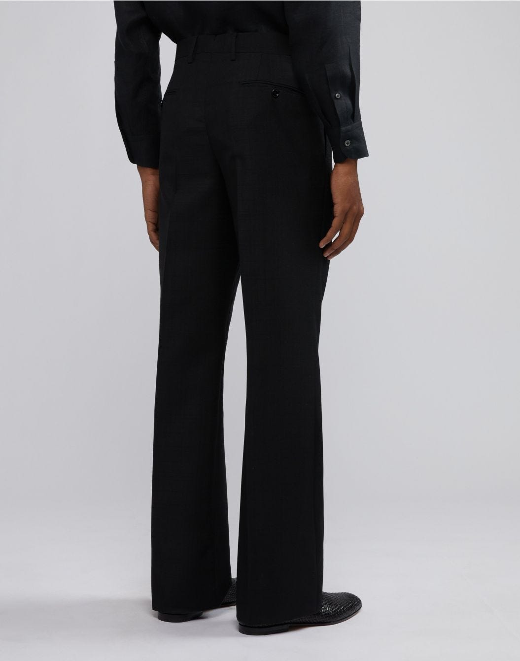 Lardini Pantalone nero attitude in lana e mohair Spedizione Gratuita