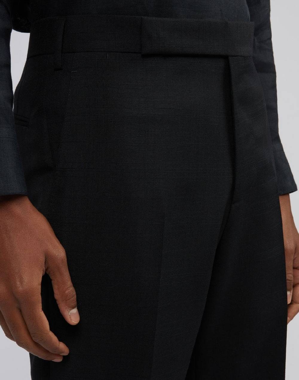 Lardini Pantalone nero attitude in lana e mohair Spedizione Gratuita