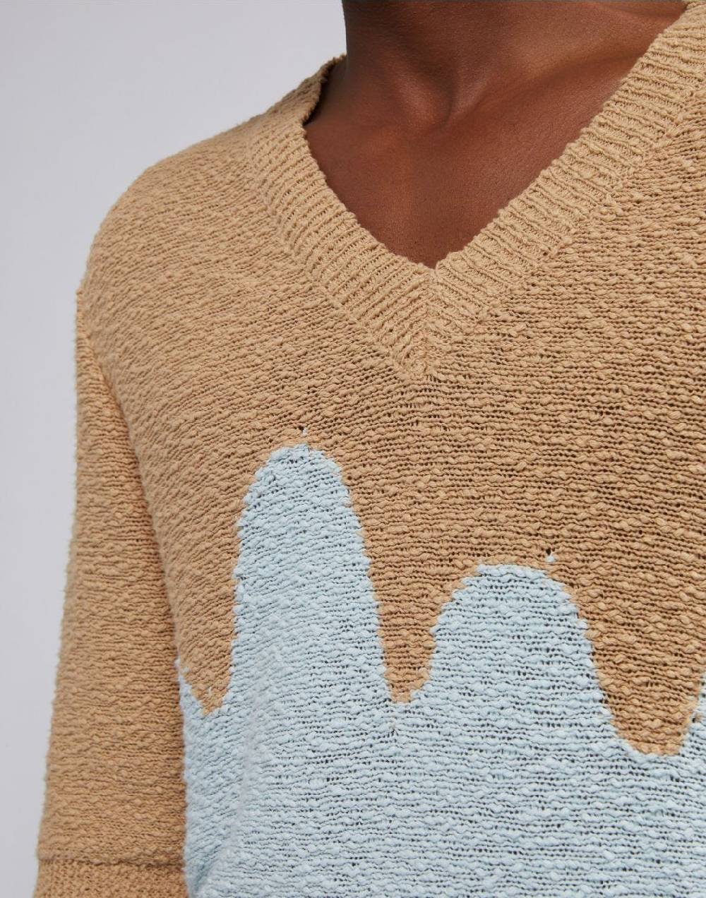 Lardini Maglia a mezza manica con intarsio jacquard Pezzi Unici