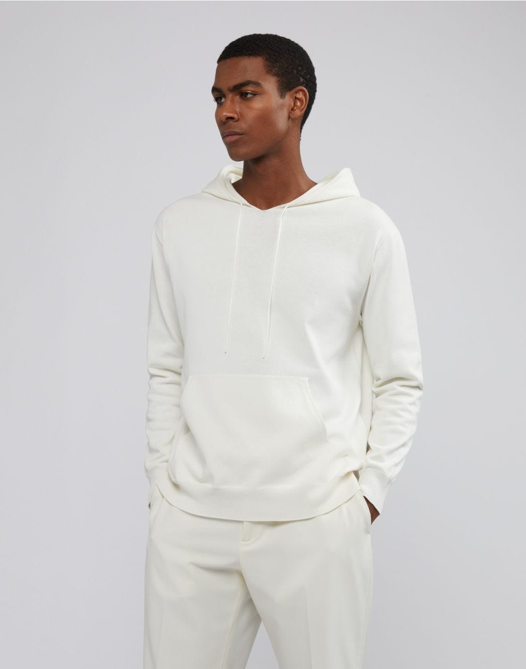 Lardini Felpa con cappuccio in cotone crêpe Soddisfazione Garantita