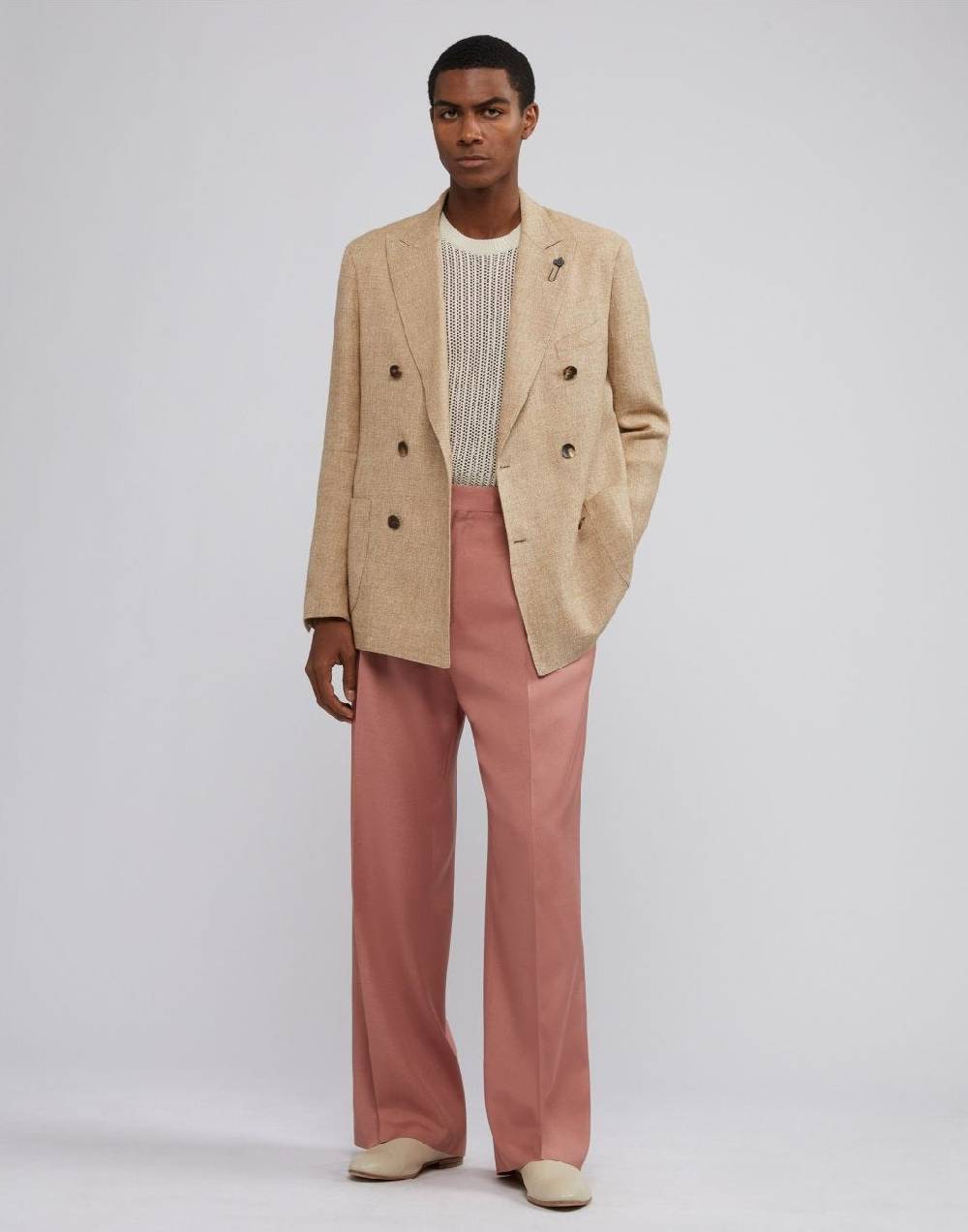 Lardini Pantalone comfort rosa in viscosa Acquista Ora