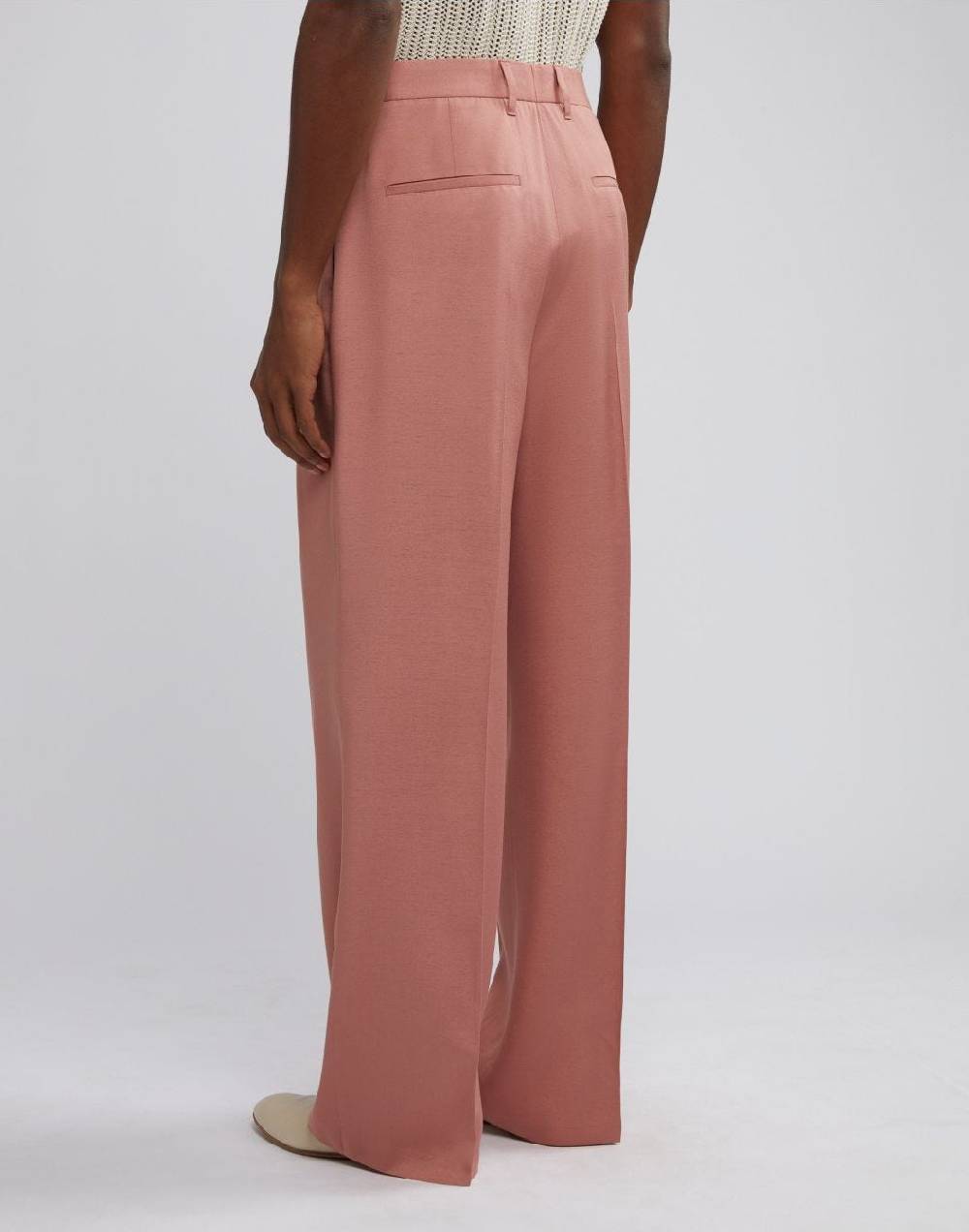 Lardini Pantalone comfort rosa in viscosa Acquista Ora