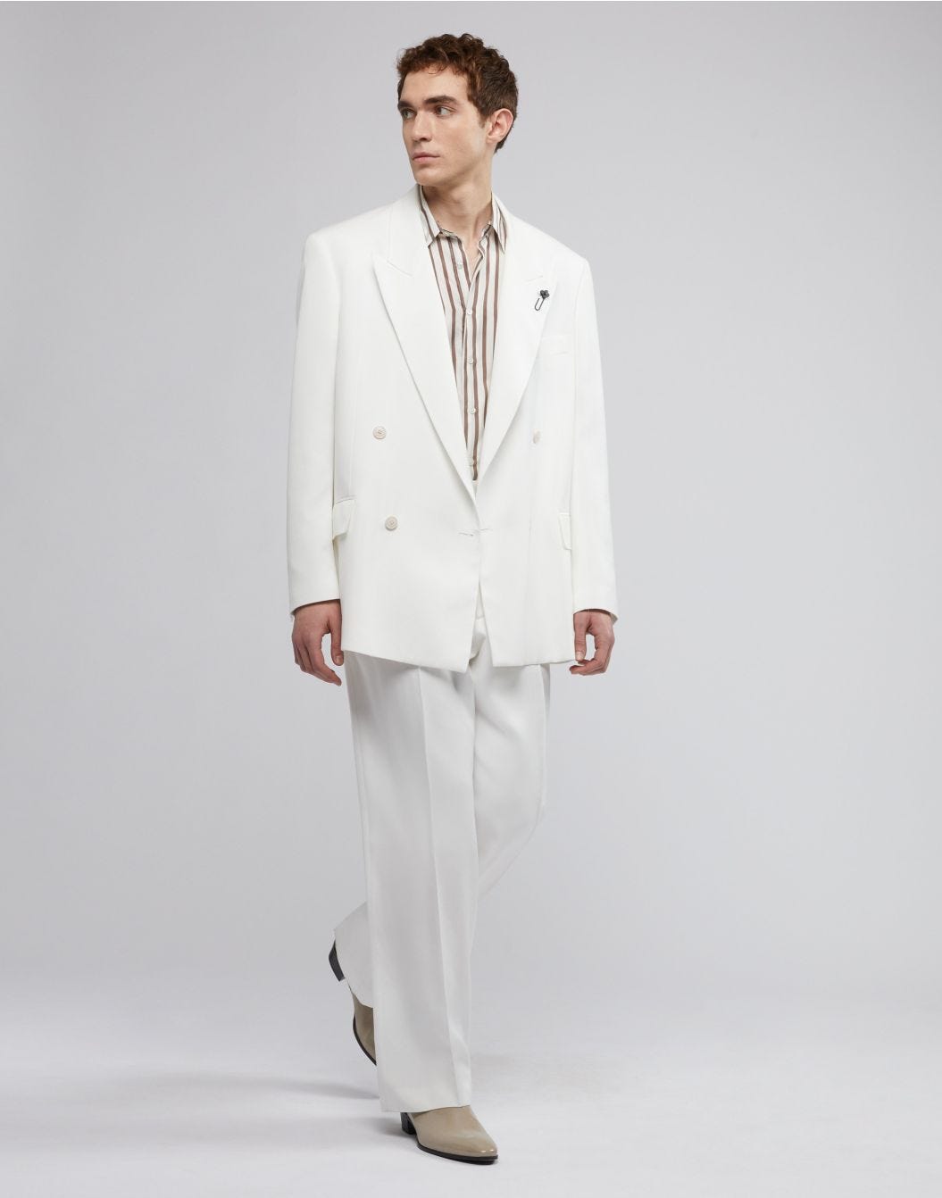 Lardini Pantalone comfort bianco in viscosa Consegna Veloce