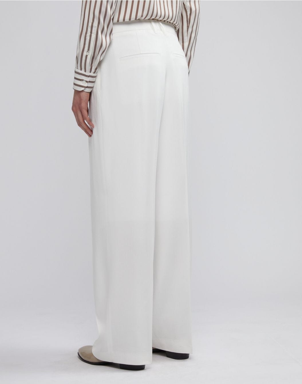 Lardini Pantalone comfort bianco in viscosa Consegna Veloce
