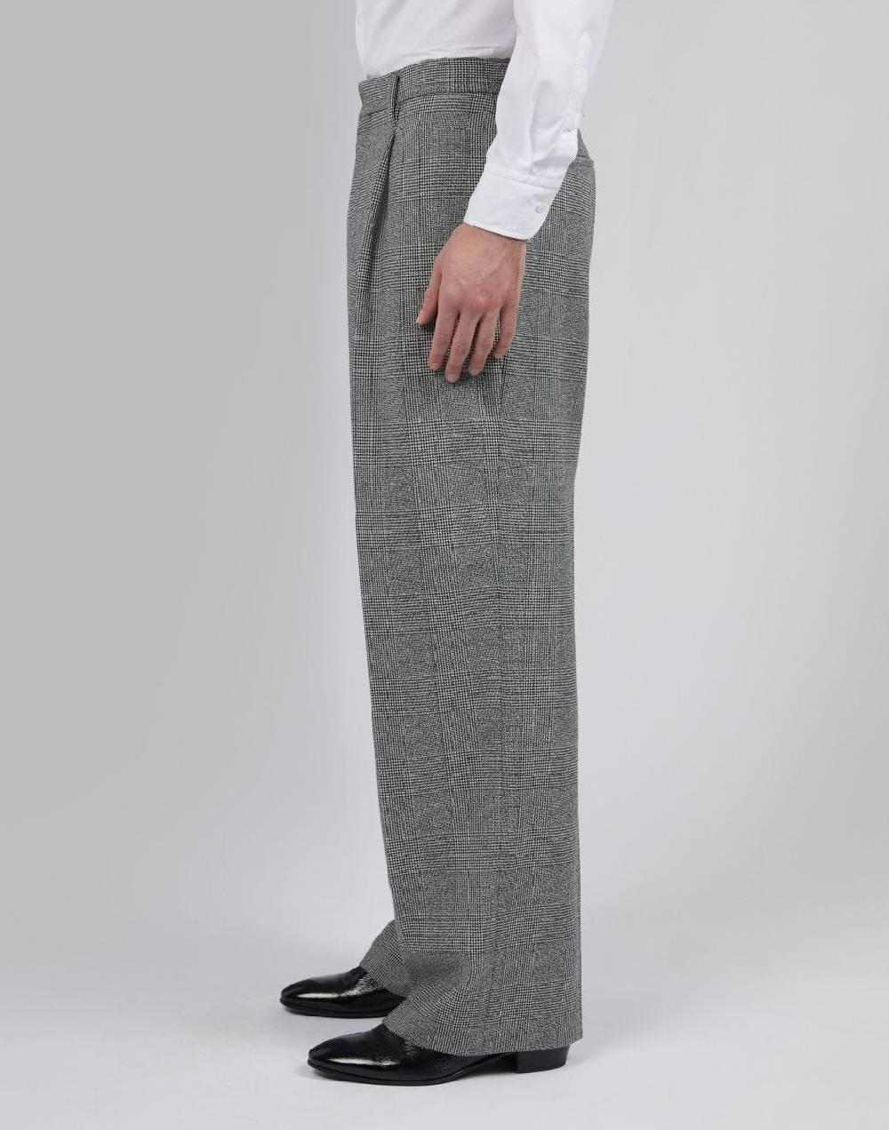Lardini Pantalone comfort in principe di galles Fino Al -60%