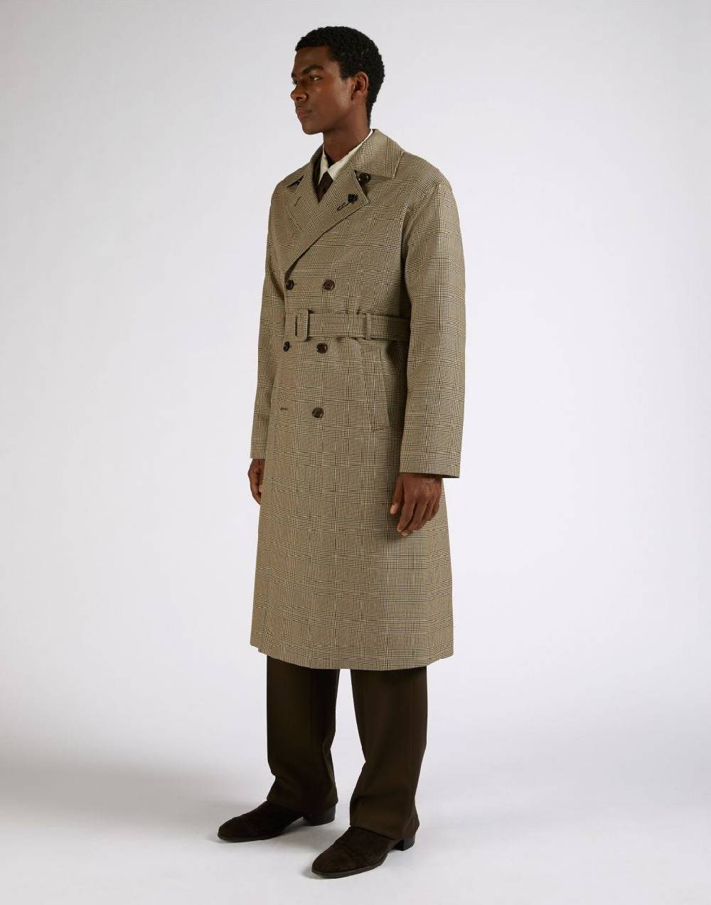 Lardini Trench doppiopetto attitude in lana con cintura in vita Shopping Online
