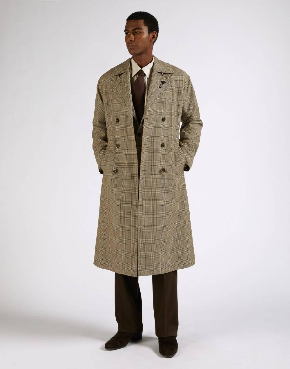 Lardini Trench doppiopetto attitude in lana con cintura in vita Shopping Online