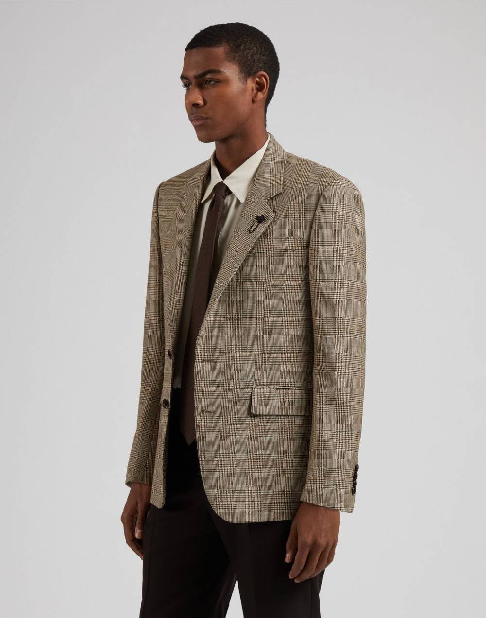 Lardini Giacca monopetto attitude in lana con disegno galles Sottocosto