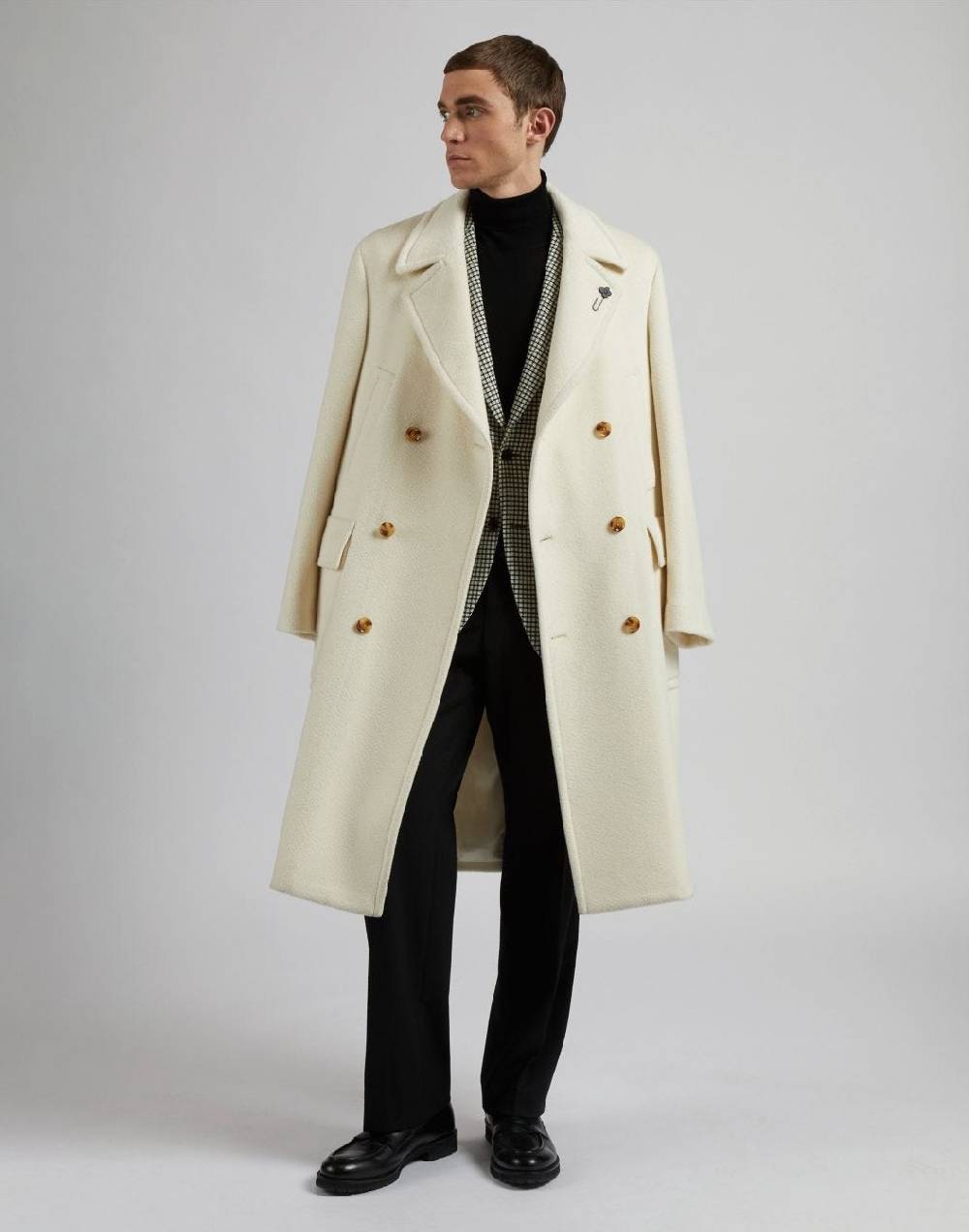 Lardini Giacca monopetto linea feeling in tessuto lambswool fantasia Sconto