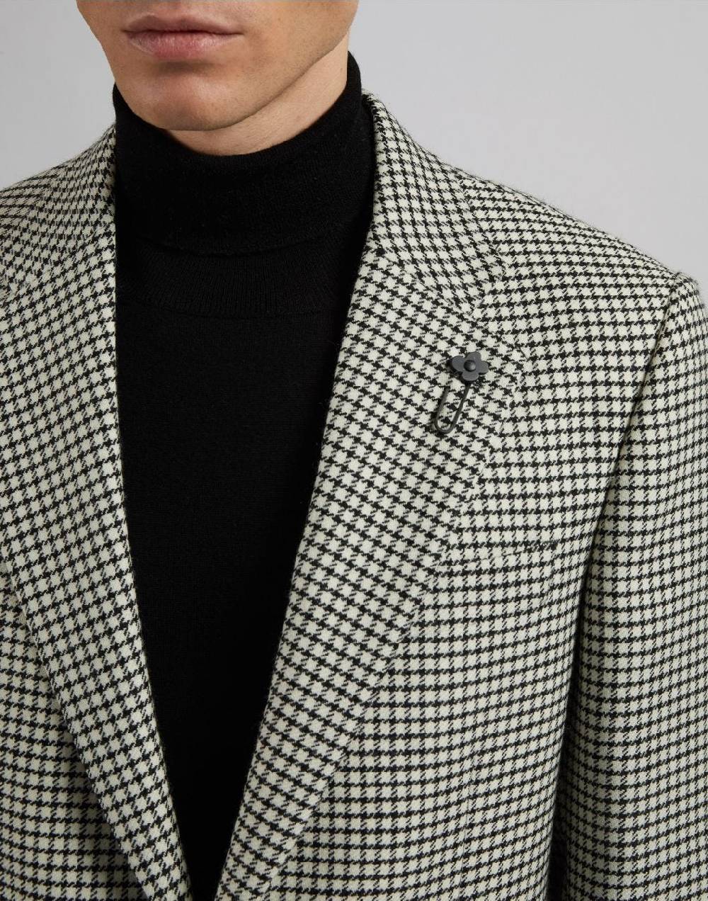 Lardini Giacca monopetto linea feeling in tessuto lambswool fantasia Sconto