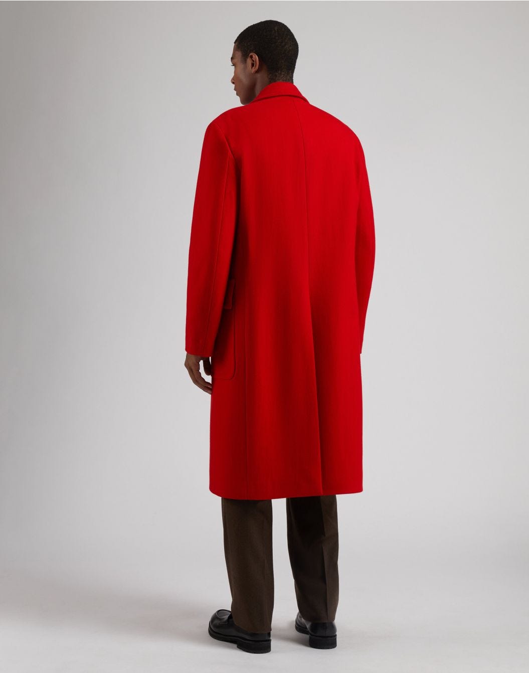 Lardini Cappotto doppiopetto rosso in tessuto misto lana Outlet