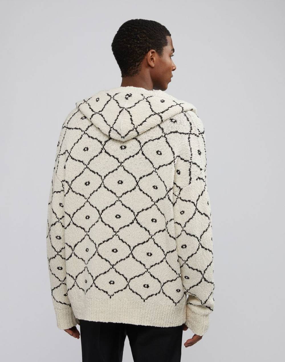 Lardini Cardigan in maglia con bottoni e cappuccio In Vendita