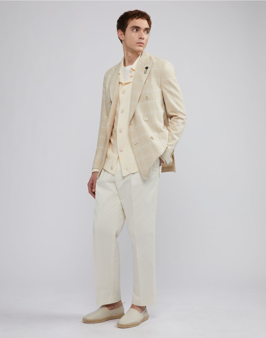 Lardini Cardigan panna in cotone e poliamide con bottoni Saldi