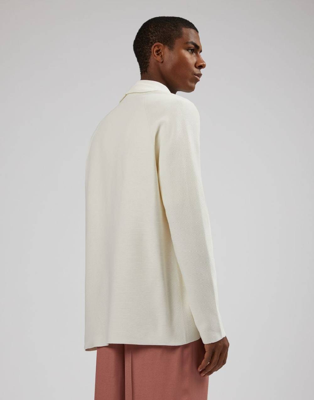 Lardini Giacca maglia stretch panna Hotsell