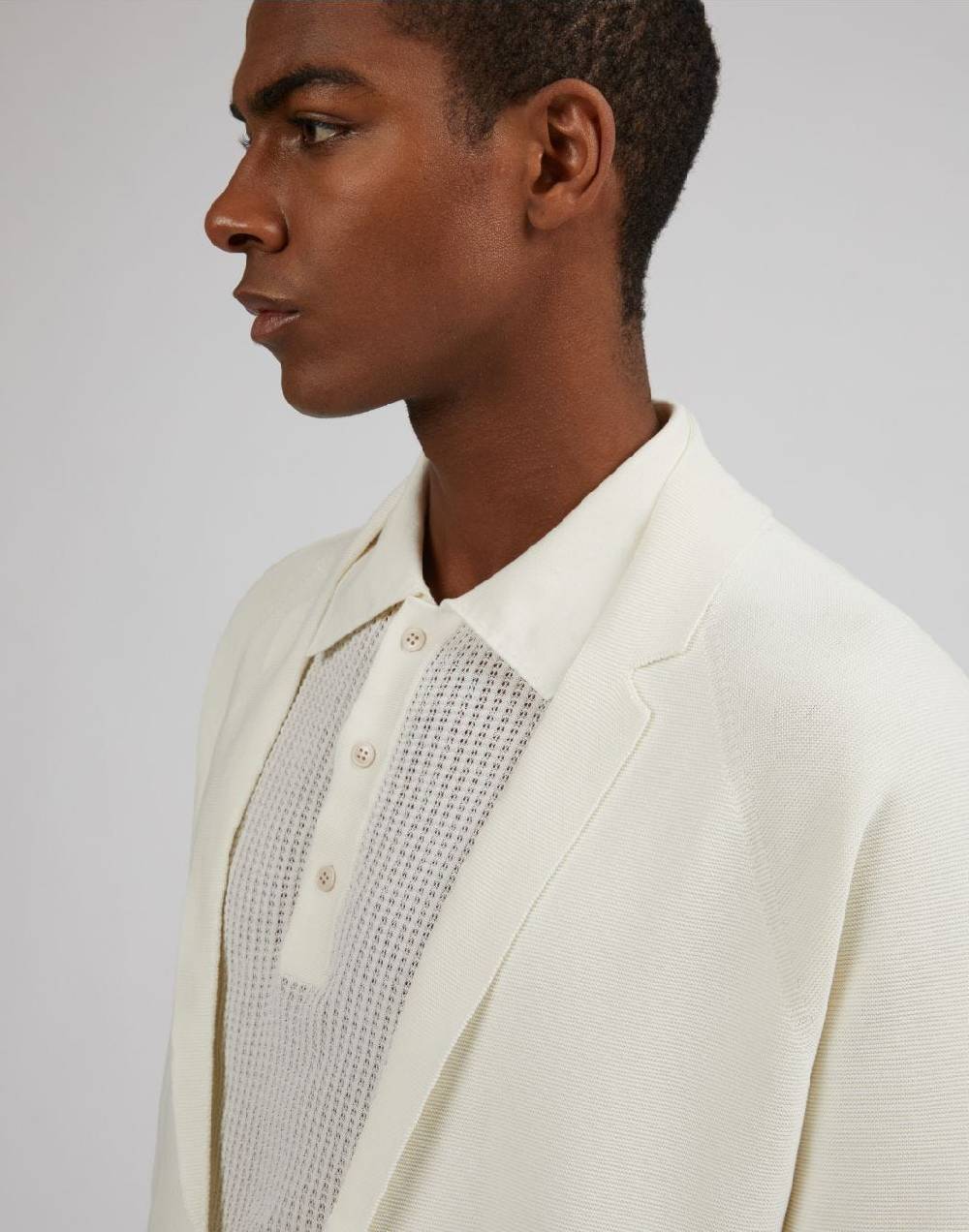 Lardini Giacca maglia stretch panna Hotsell