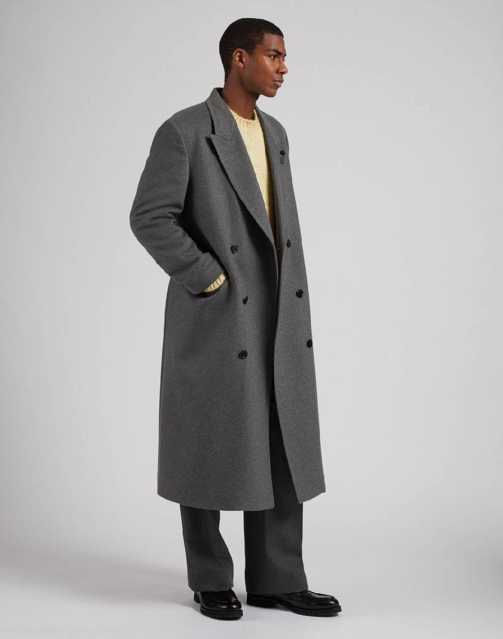 Lardini Cappotto doppiopetto grigio in puro cashmere riciclato I Più Venduti