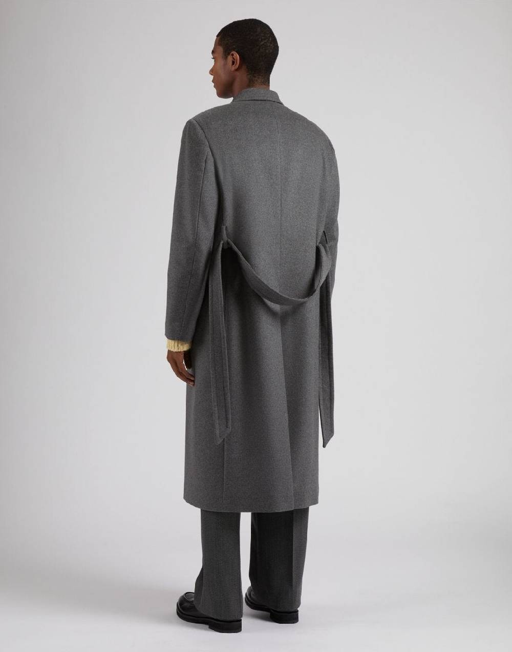 Lardini Cappotto doppiopetto grigio in puro cashmere riciclato I Più Venduti