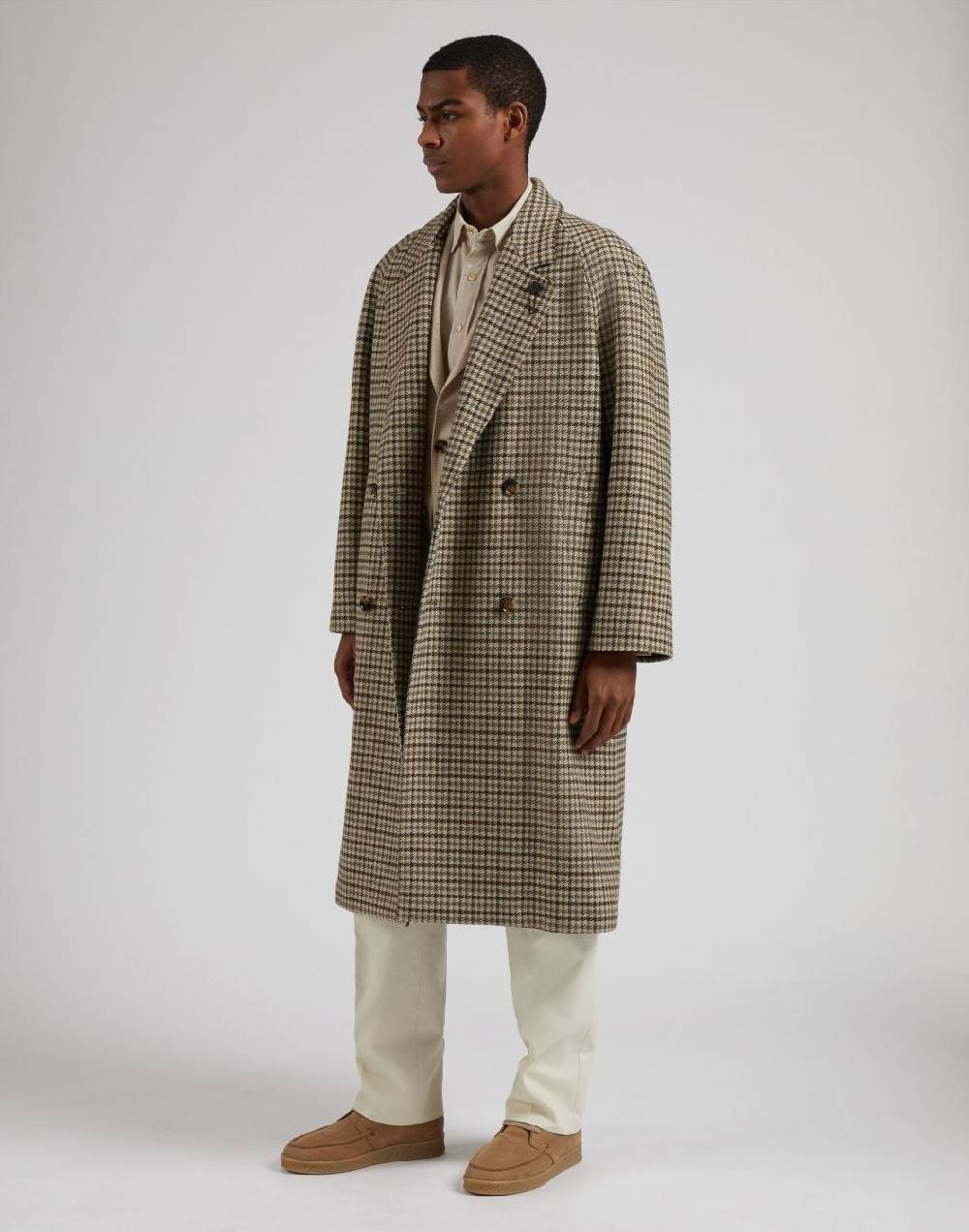 Lardini Cappotto doppiopetto fantasia in lana cashmere Negozio