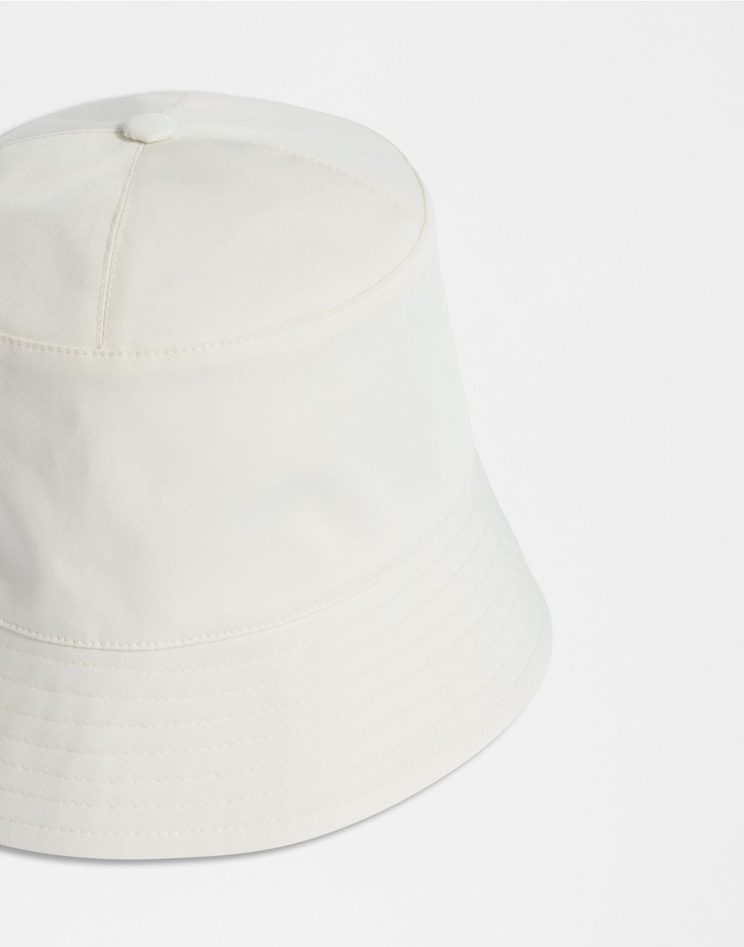 Lardini Cappello da pescatore in drill di cotone stretch bianco Italia