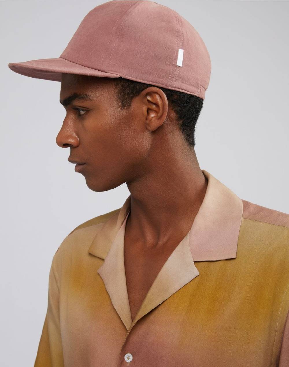 Lardini Cappello da baseball in lino e micro tencel rosa 2025