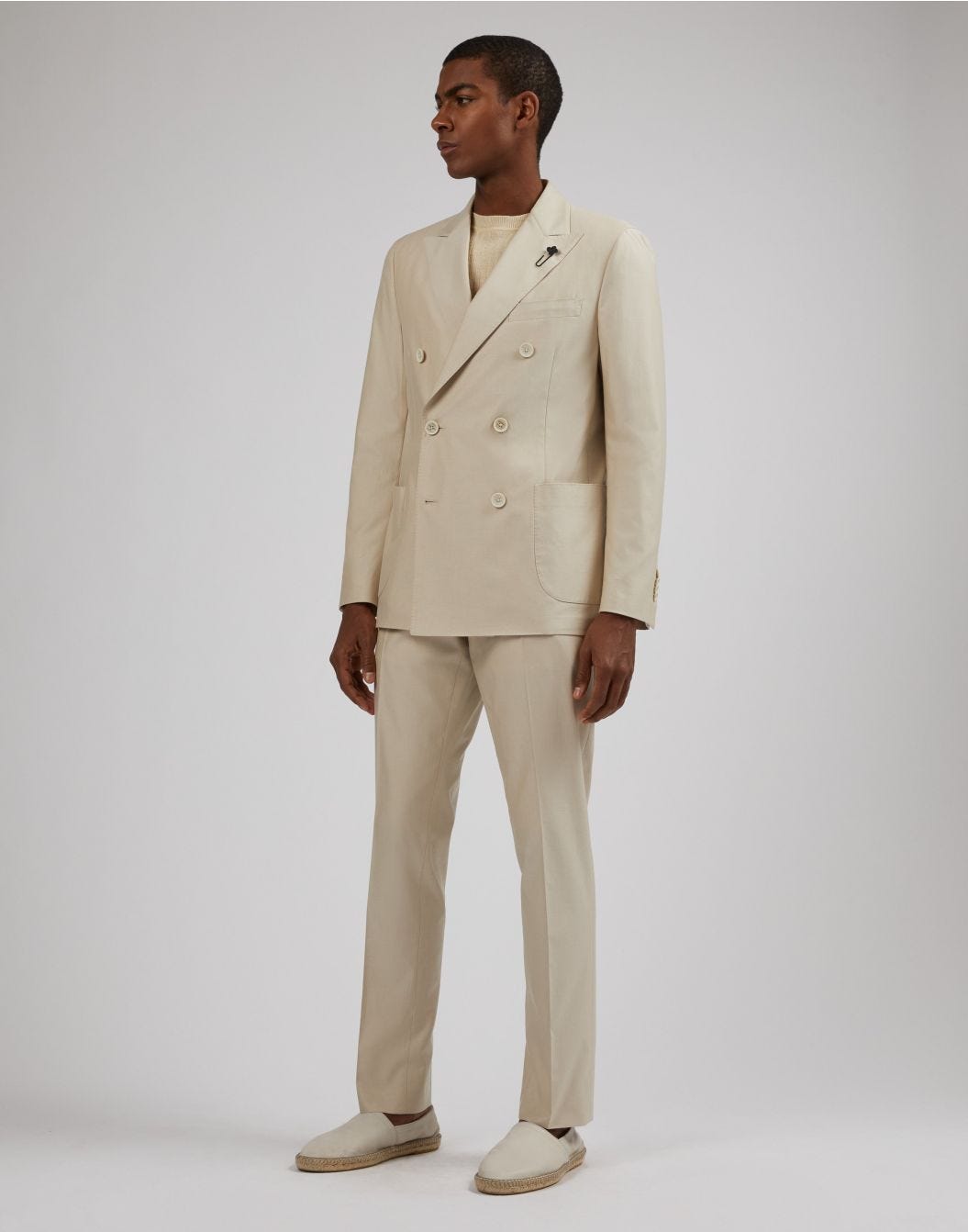 Lardini Abito special line in twill di cotone beige Qualità