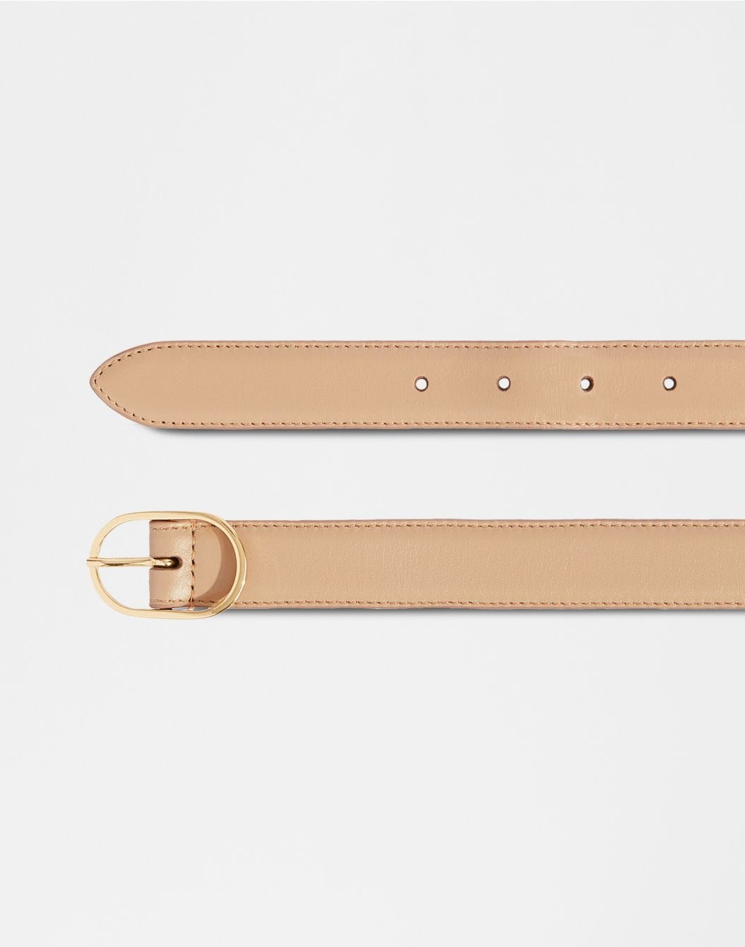 Lardini Cintura in pelle beige con fibbia ovale Spedizione Gratuita