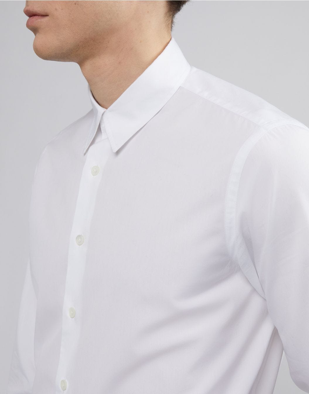 Lardini Camicia bianca in popeline di cotone Fino Al -60%