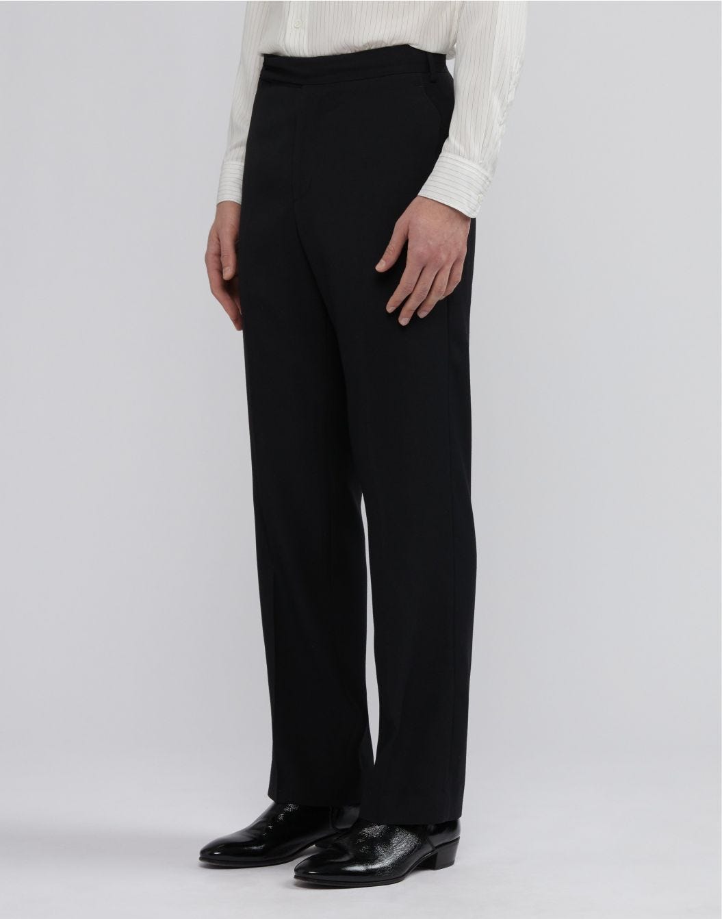 Lardini Pantalone nero attitude in viscosa di lana e seta Shopping Online