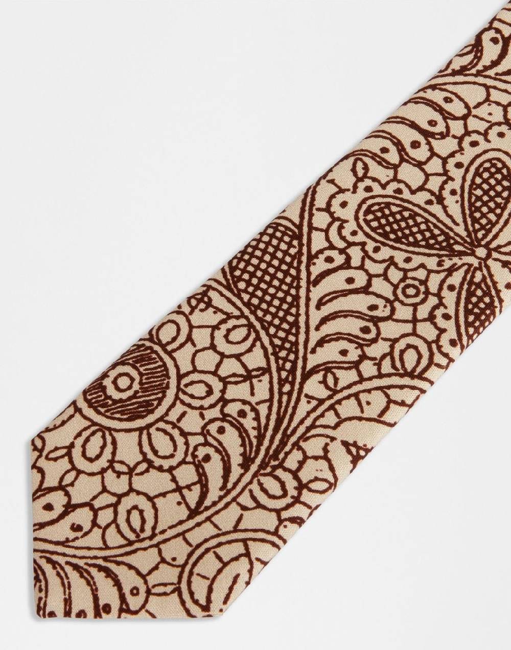 Lardini Cravatta in seta con disegno cashmere Presa