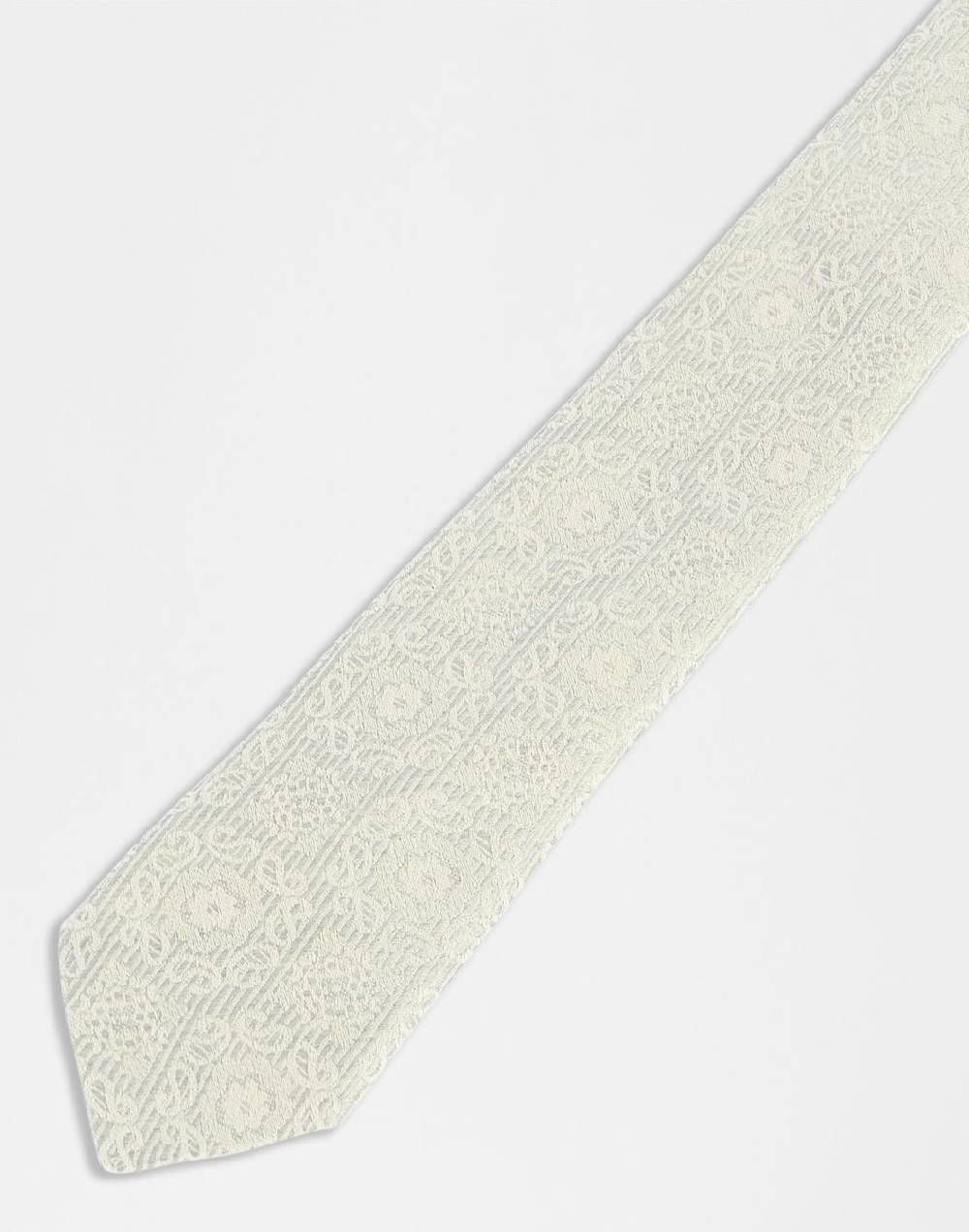 Lardini Cravatta in lino e cotone con disegno jacquard Sconto