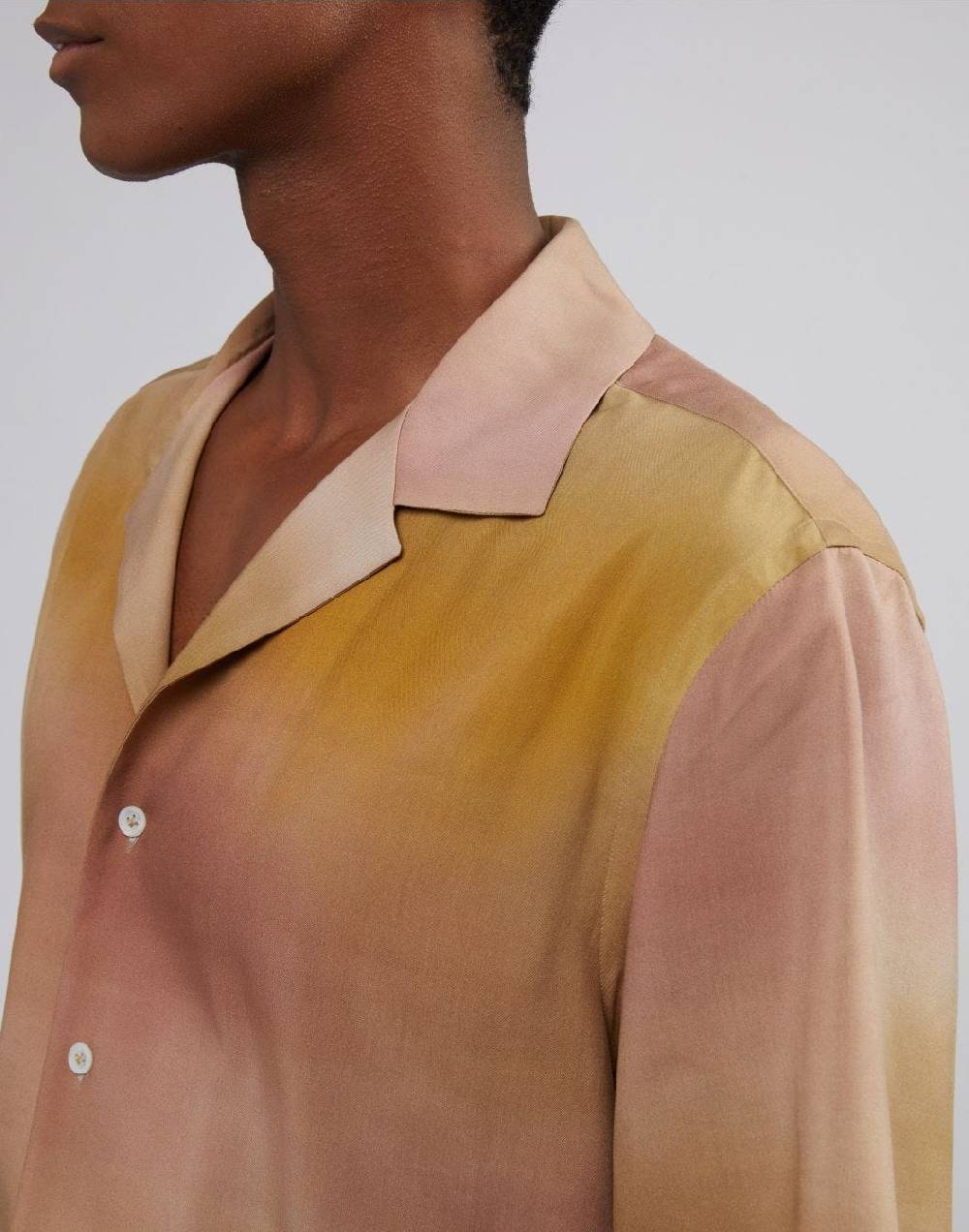 Lardini Camicia relaxed design liscio e macro-sfumatura Vendita Economica