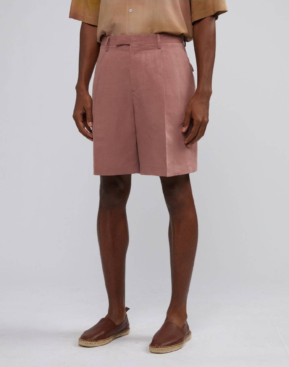 Lardini Bermuda comfort lungo in lino e micro tencel rosa I Più Venduti