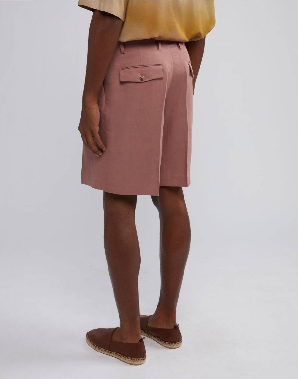 Lardini Bermuda comfort lungo in lino e micro tencel rosa I Più Venduti