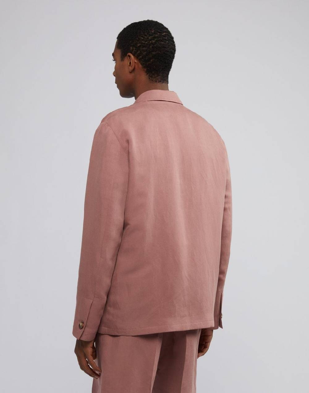 Lardini Giacca camicia rosa in lino e micro tencel 4 tasche Vendite Flash