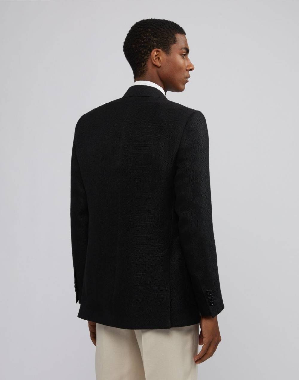 Lardini Giacca monopetto attitude nera in lino In Saldo