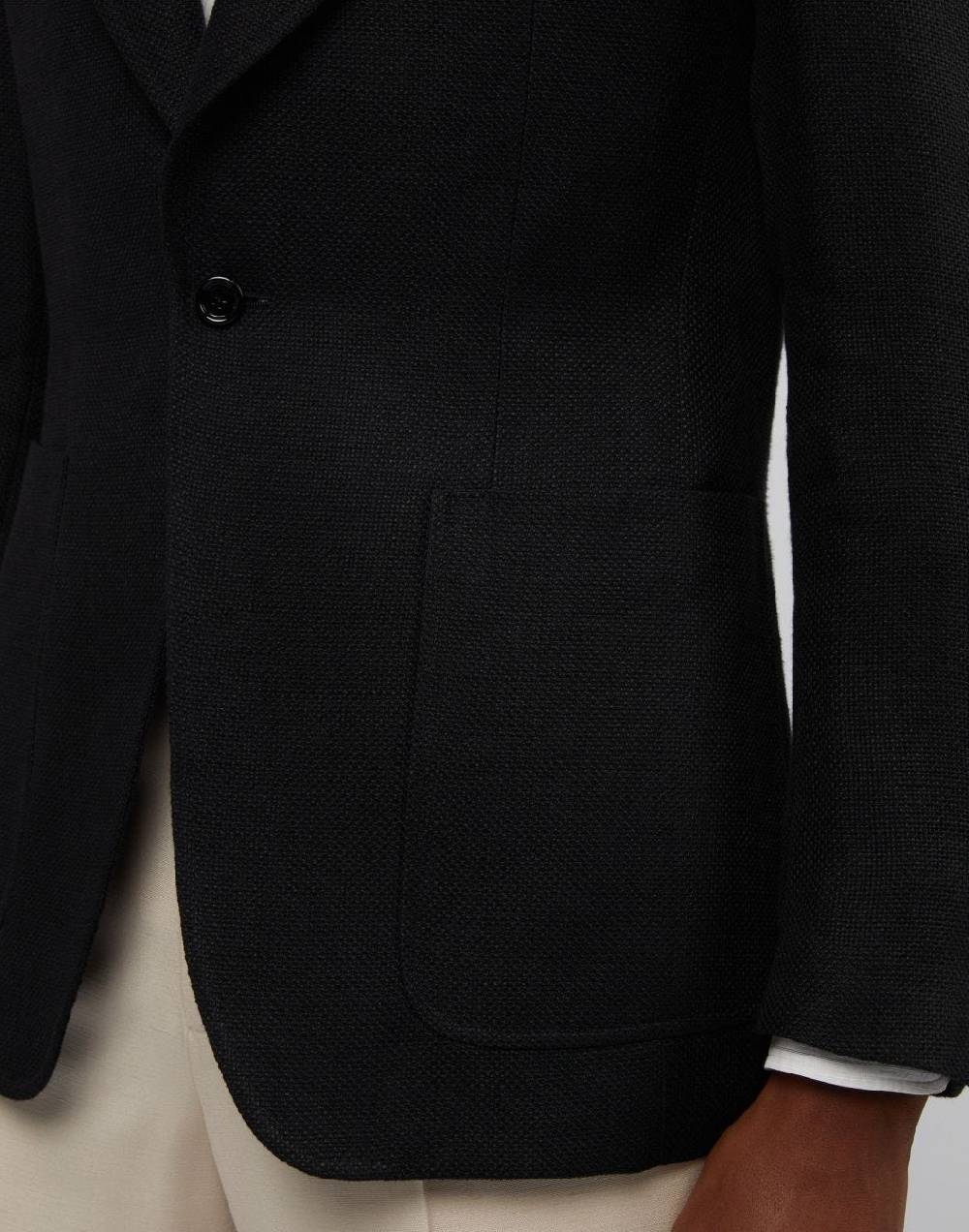 Lardini Giacca monopetto attitude nera in lino In Saldo