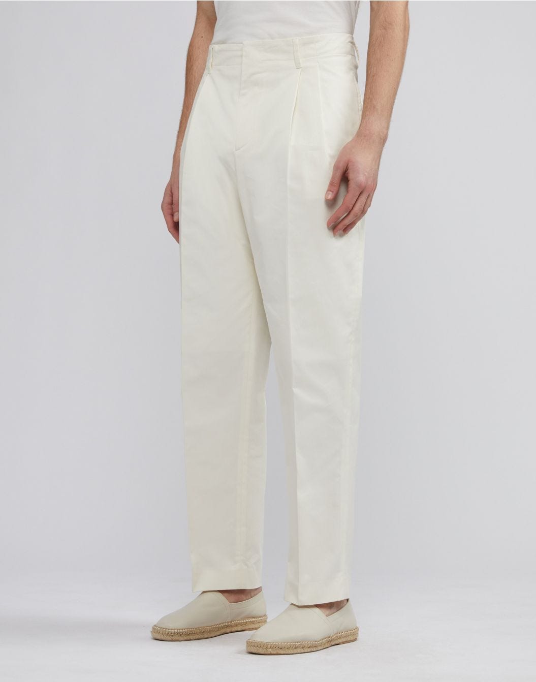 Lardini Pantalone beige in drill di cotone stretch Nuova