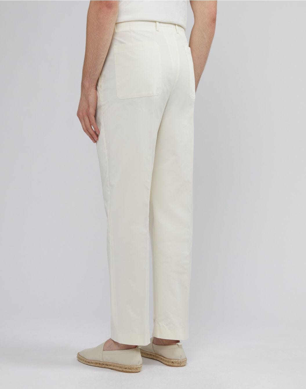 Lardini Pantalone beige in drill di cotone stretch Nuova