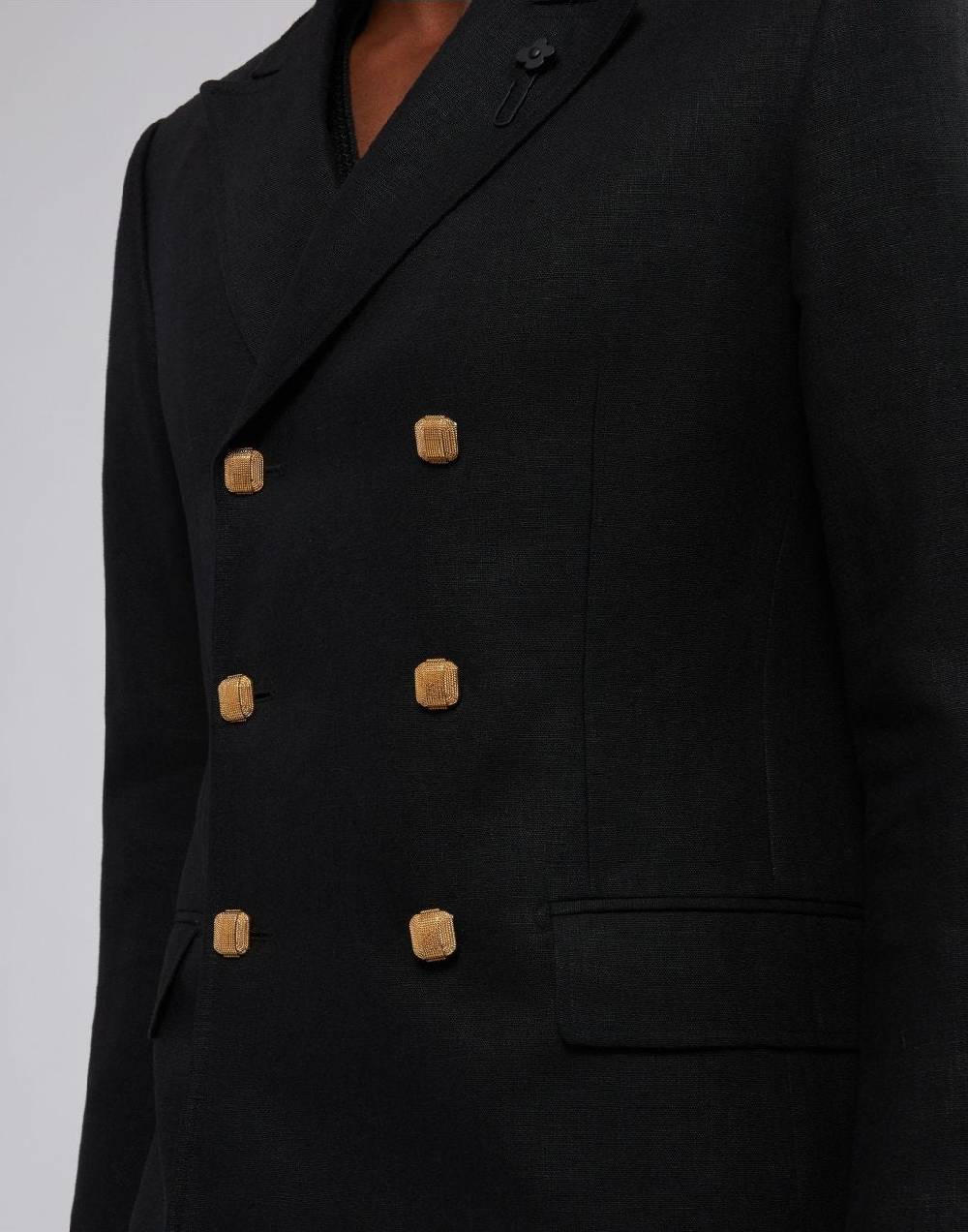 Lardini Blazer doppiopetto attitude nero principe di galles Italia
